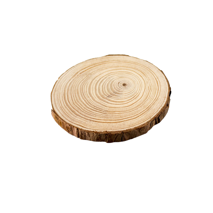 WOODEN SLICE PIECES 9-10CM