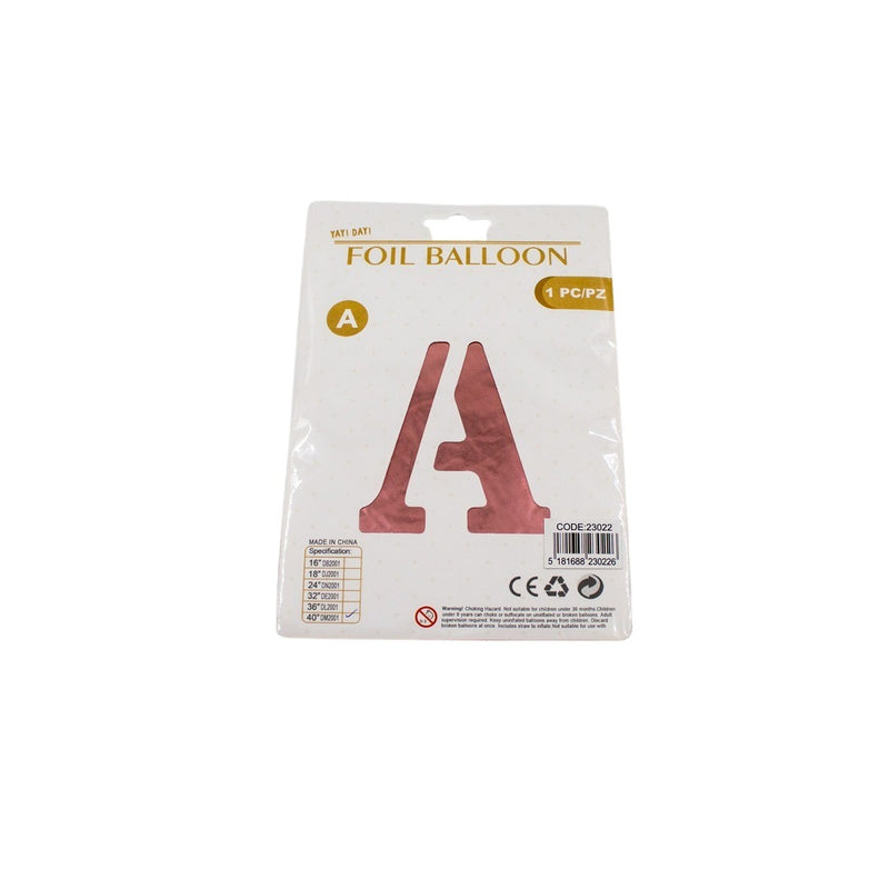 FOIL LETTER BALLOON ROSE/GOLD 40''