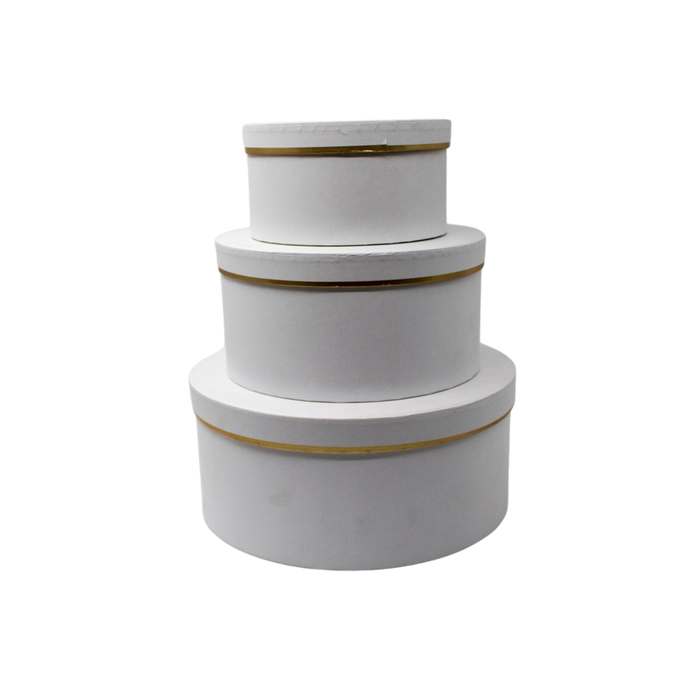 WHITE PAPER BOXES SET OF 3