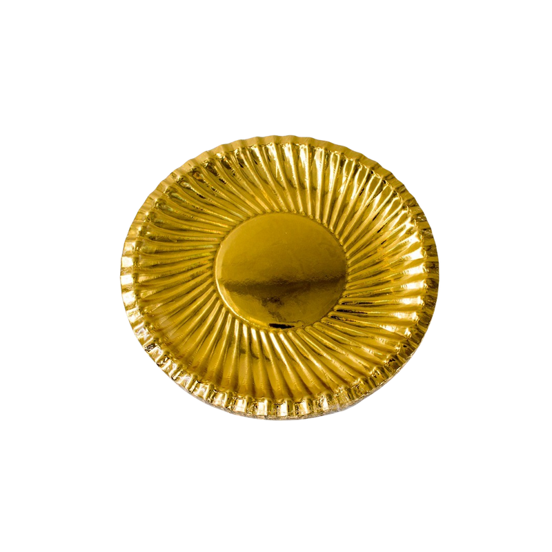 GOLD PARTY PAPER PLATE 18CM - 10PCS