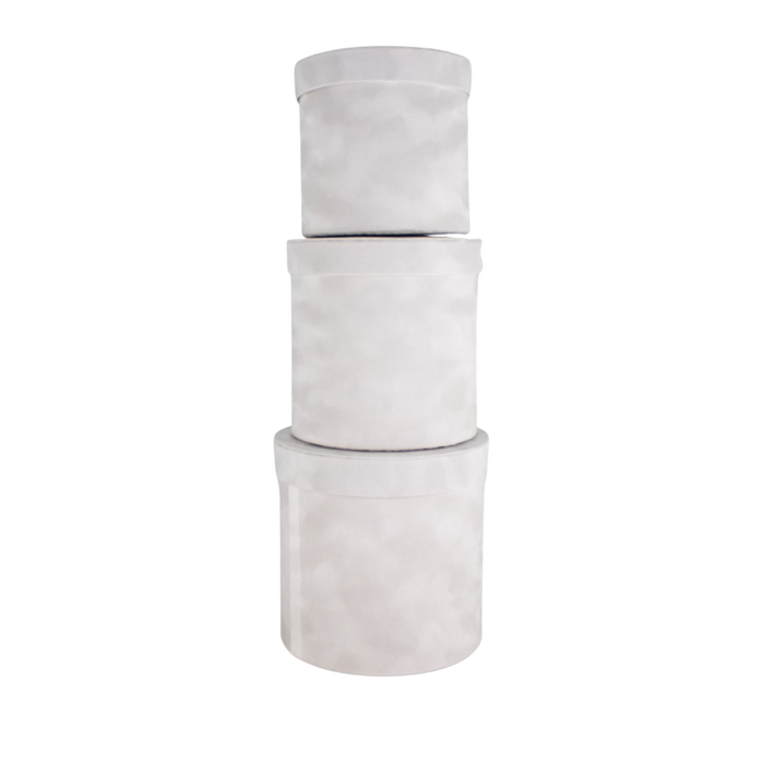 VELVET BOX S/3 WHITE