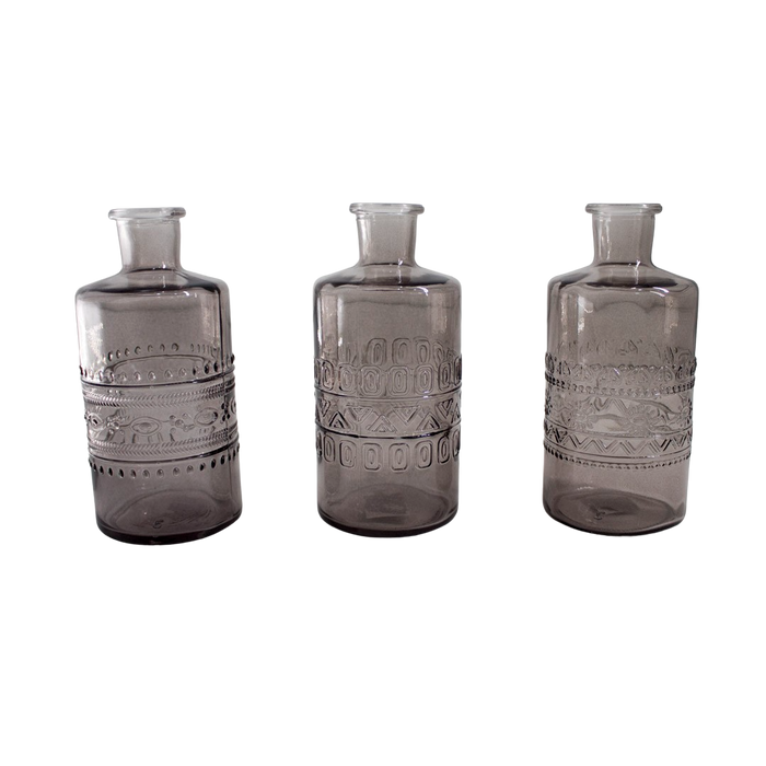 BOTTLE GREY 7.5HX14.5CM