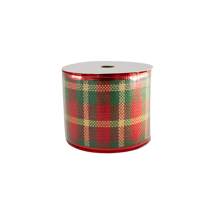 X-MAS RIBBON WIRED 63MMX10Y