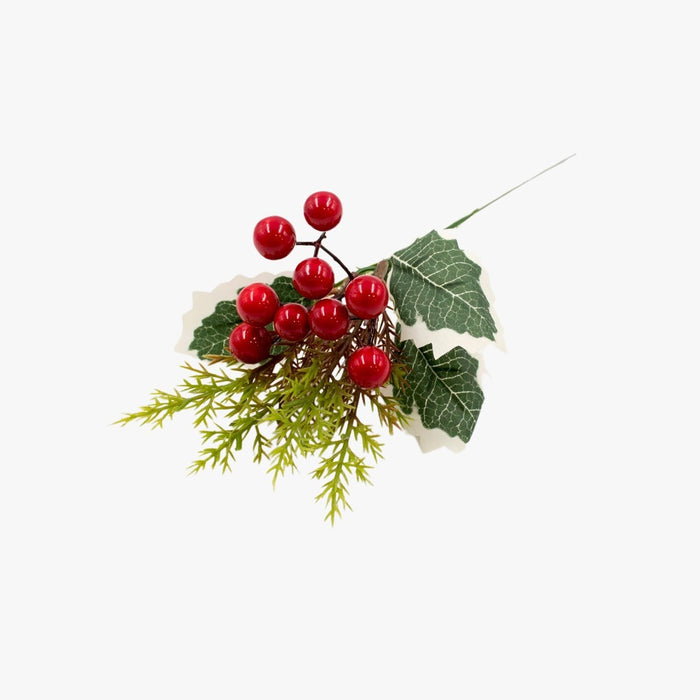 X-MAS HOLLY&BERRY PICK 10CM