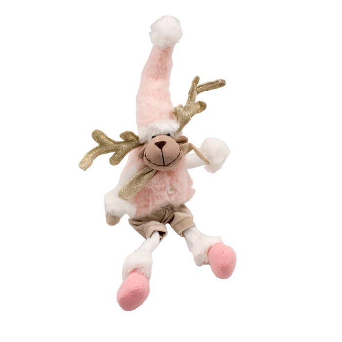 PINK REINDEER FLOPPY 15X10X44CM