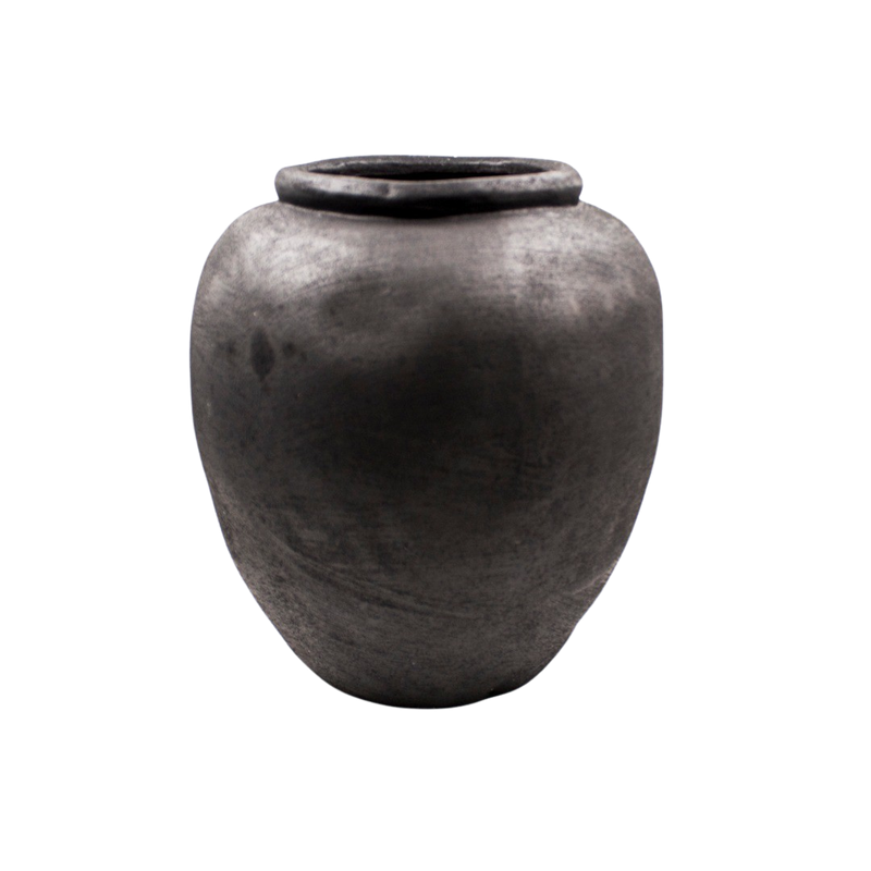 POTTERY VASE BLC H31X28CM