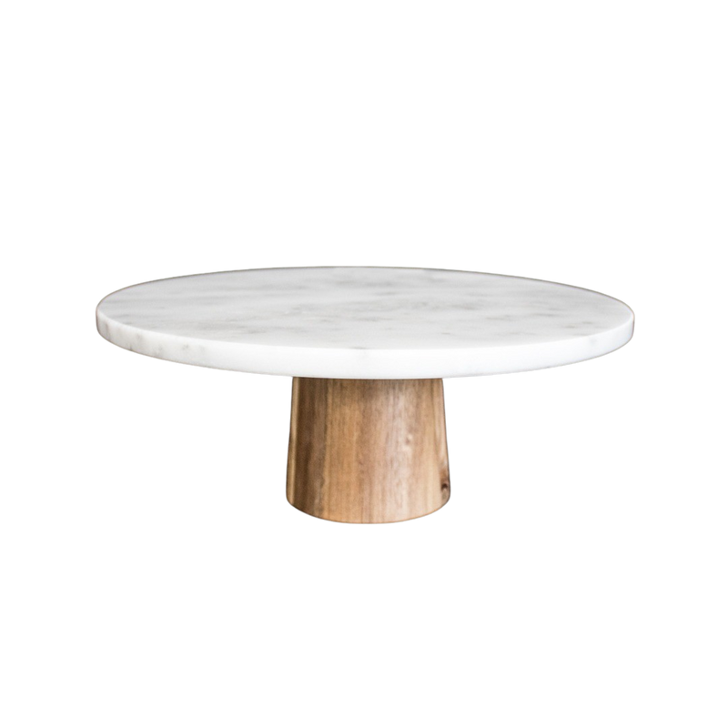 ROUND MARBLE CAKE STAND 25X10CM