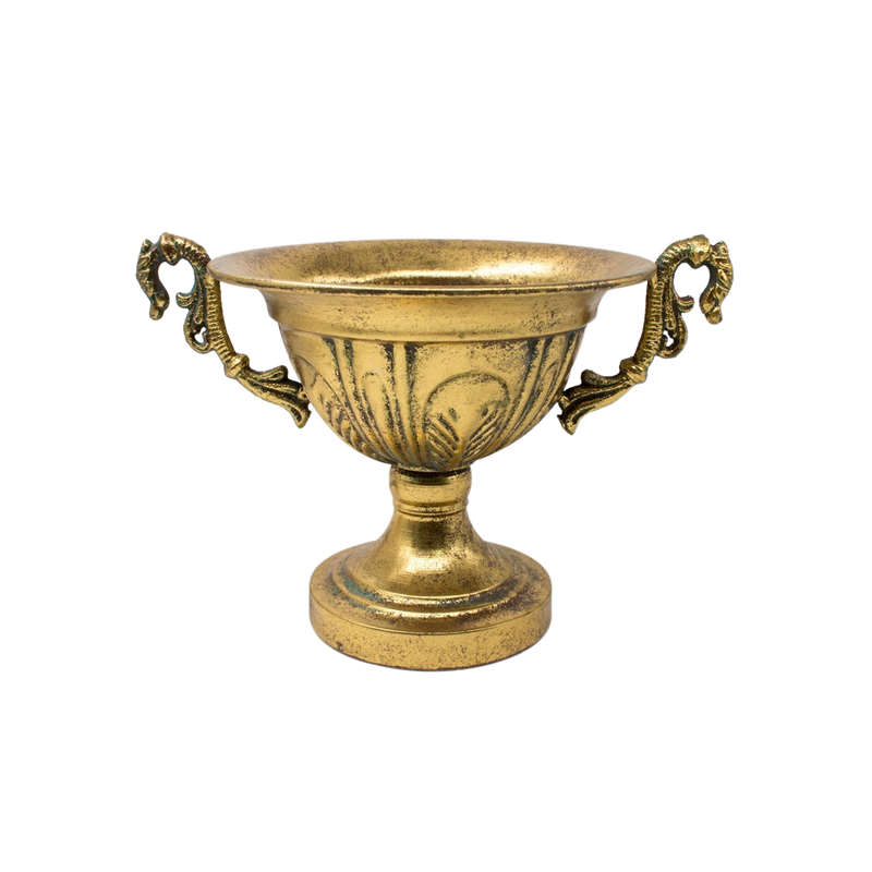 METAL CUP GOLD 27X20X17.5hCM