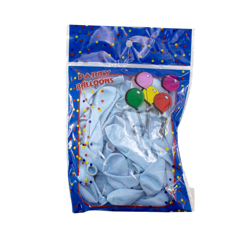 LATEX BALLOON MAC/BLUE 50PCS - 12CM