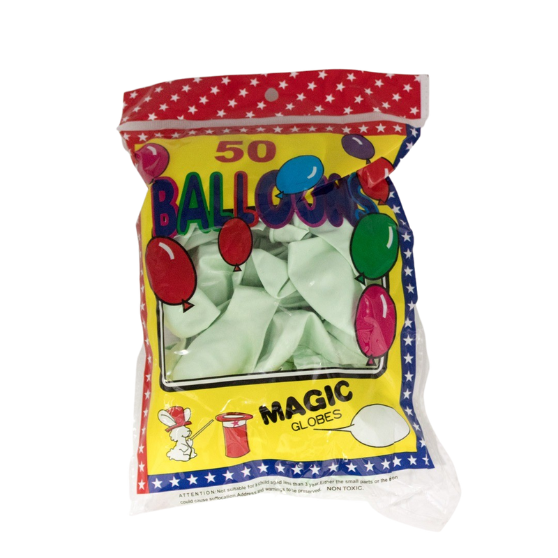 LATEX BALLOON MAC/GREEN 50PCS