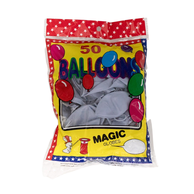 LATEX BALLOON MAC/GREY 50PCS