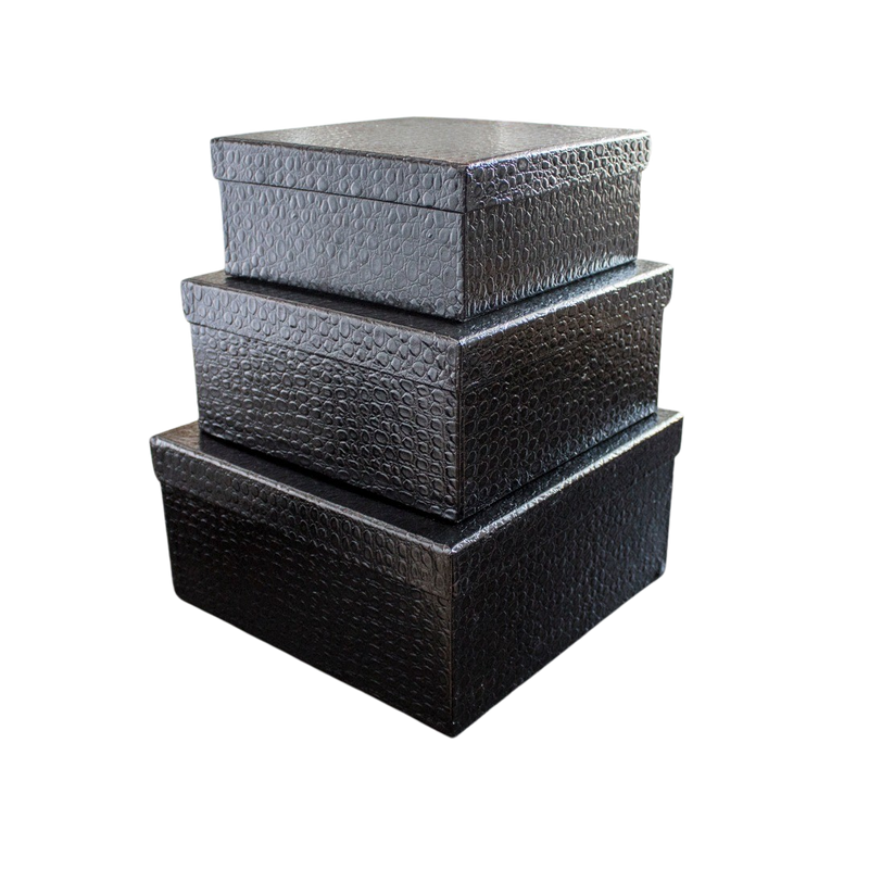 SQUARE PAPER BOX SET OF 3