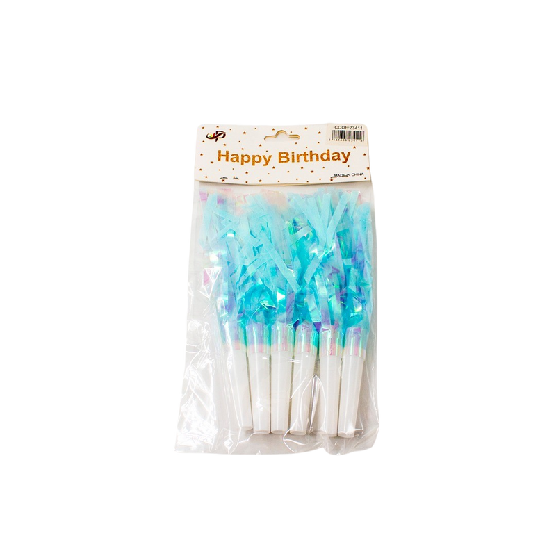 PARTY WHISTLE BLUE - 6PCS