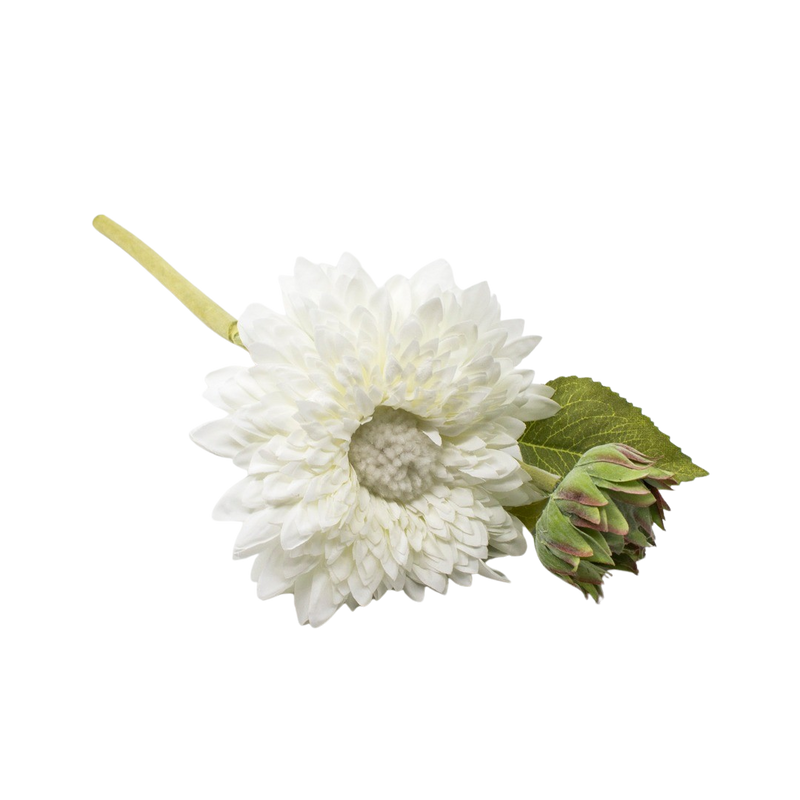 ARTIFICIAL CHRYSANTHEMO WHITE 45CM