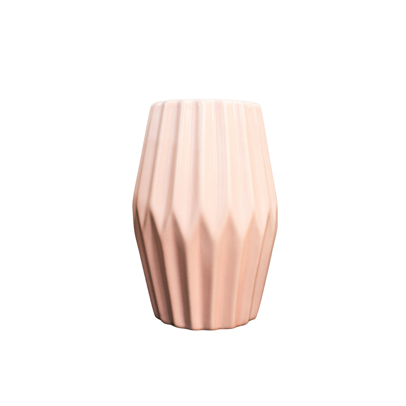 CERAMIC VASE PINK 17HX8D Deventor