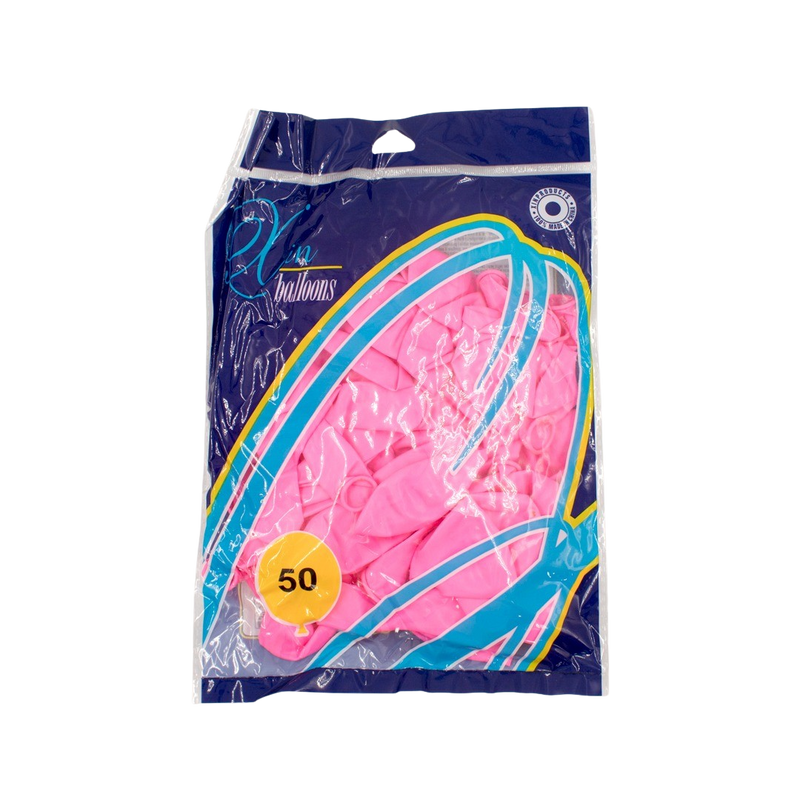 HOT PINK LATEX BALLOON 30CM - 50PCS