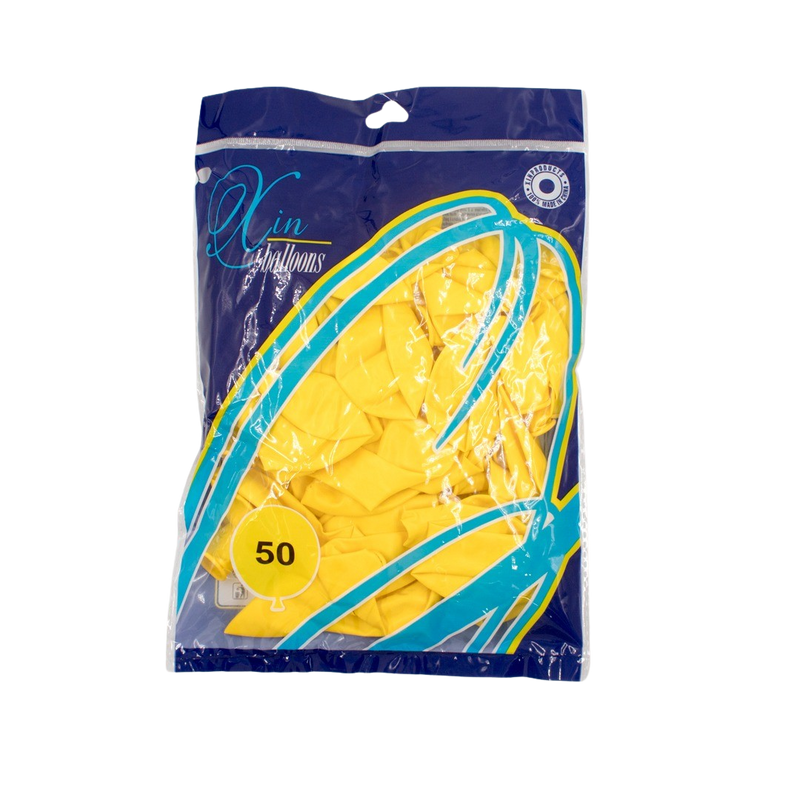 YELLOW LATEX BALLOON 30CM - 50PCS