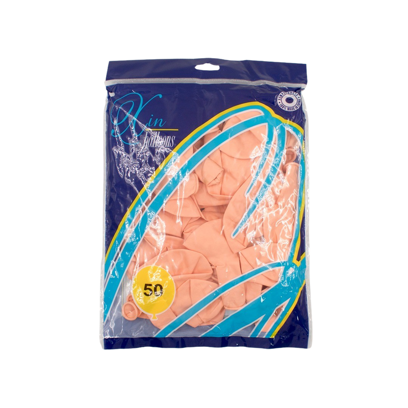 PEACH LATEX BALLOON 30CM - 50PCS