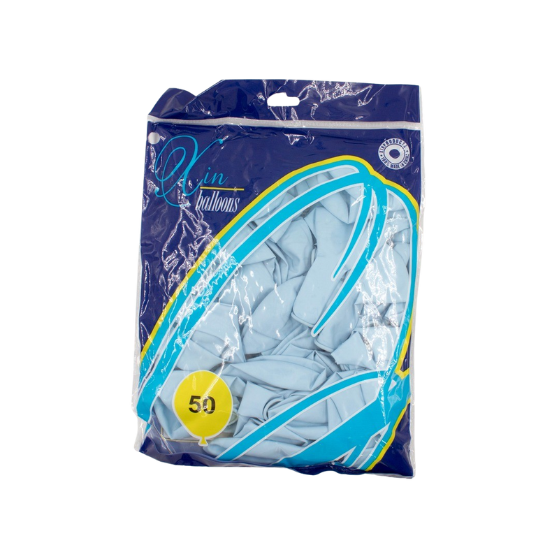 BABY BLUE LATEX BALLOON 30CM - 50PCS