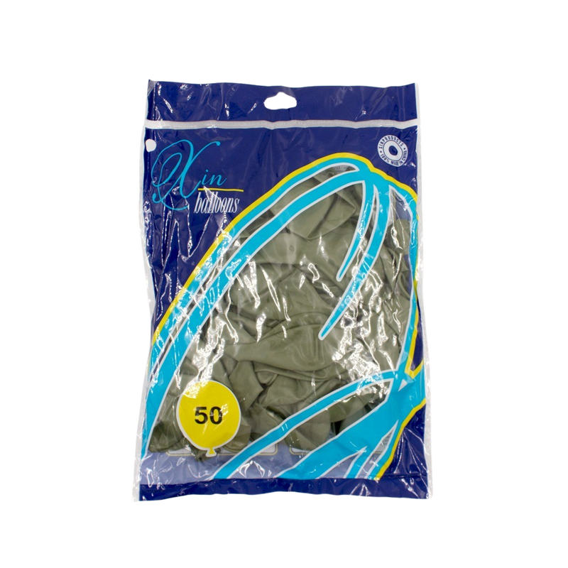 OLIVE LATEX BALLOON 30CM - 50 PCS