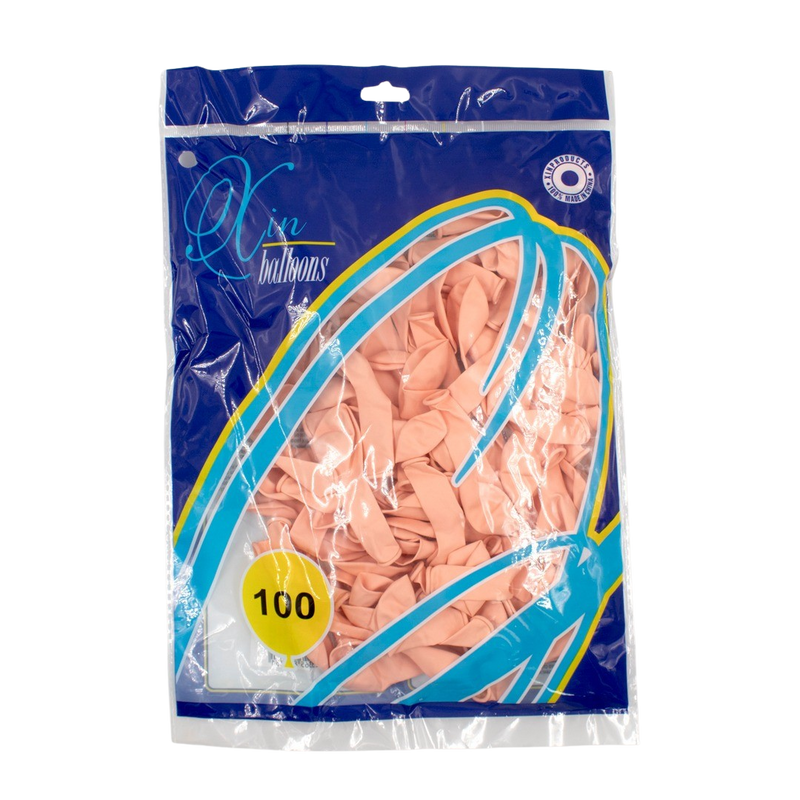 PEACH LATEX BALLOON 12CM - 100PCS