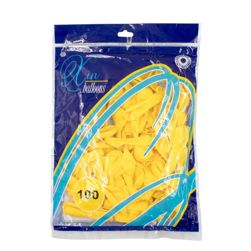 YELLOW LATEX BALLOON 12CM - 100PCS