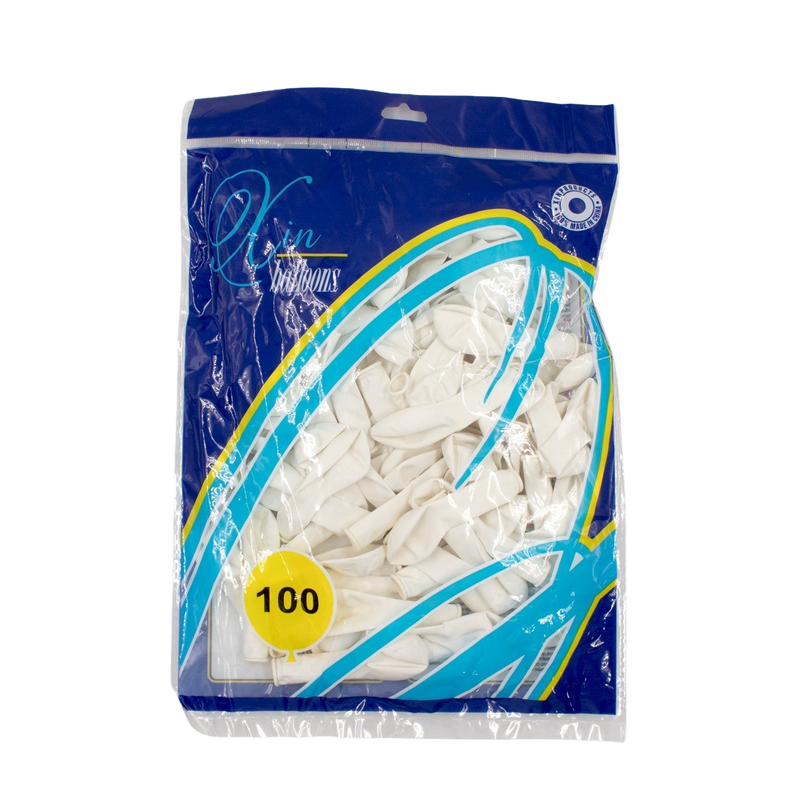 WHITE LATEX BALLOON 12CM - 100PCS