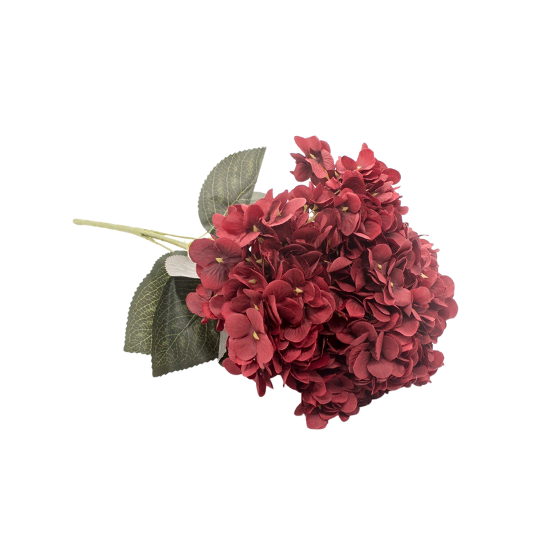 ARTIFICIAL ORTANSIA BUSH BURGUNDY