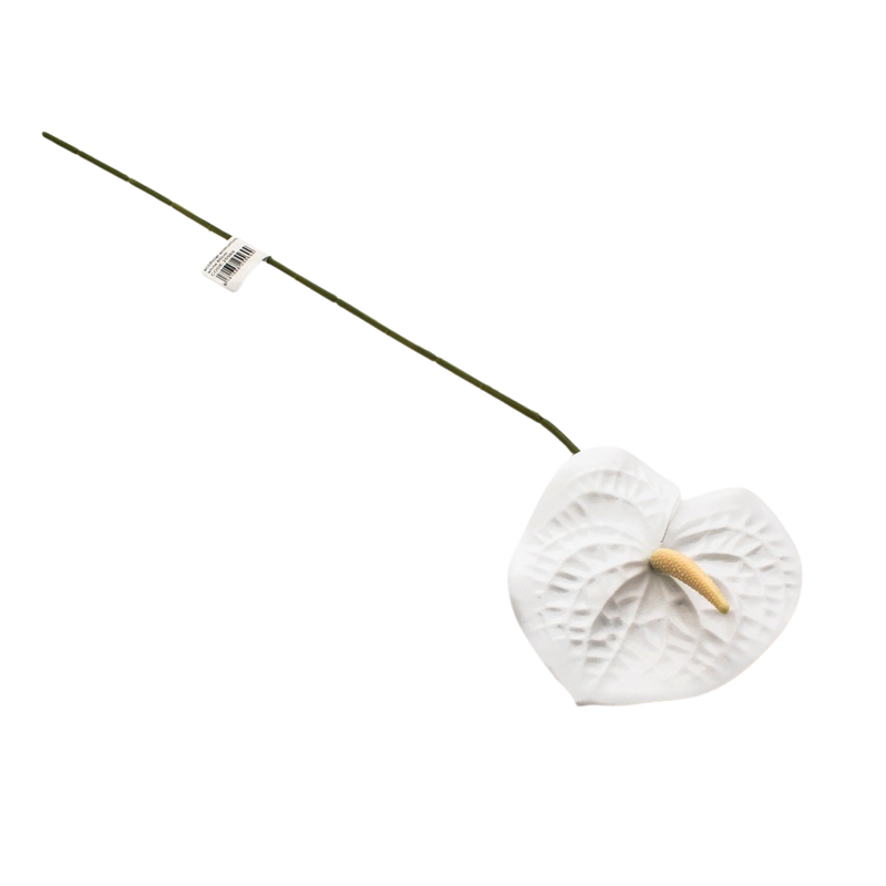 ARTIFICIAL ANTHURIUM WHITE 60CM
