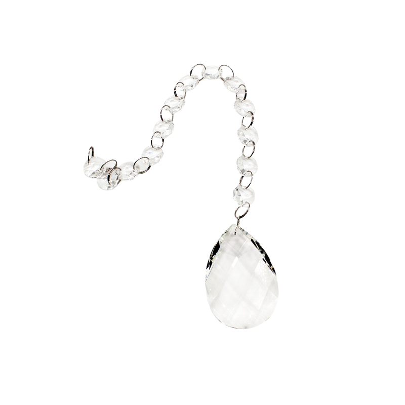 CRYSTAL GARLAND W/PENDANT 25CM