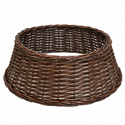 Dark brown wicker Christmas tree collar