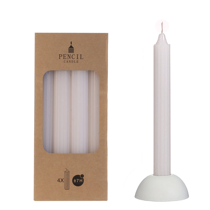 CANDLE PENCIL WHITE 20X2.2CM