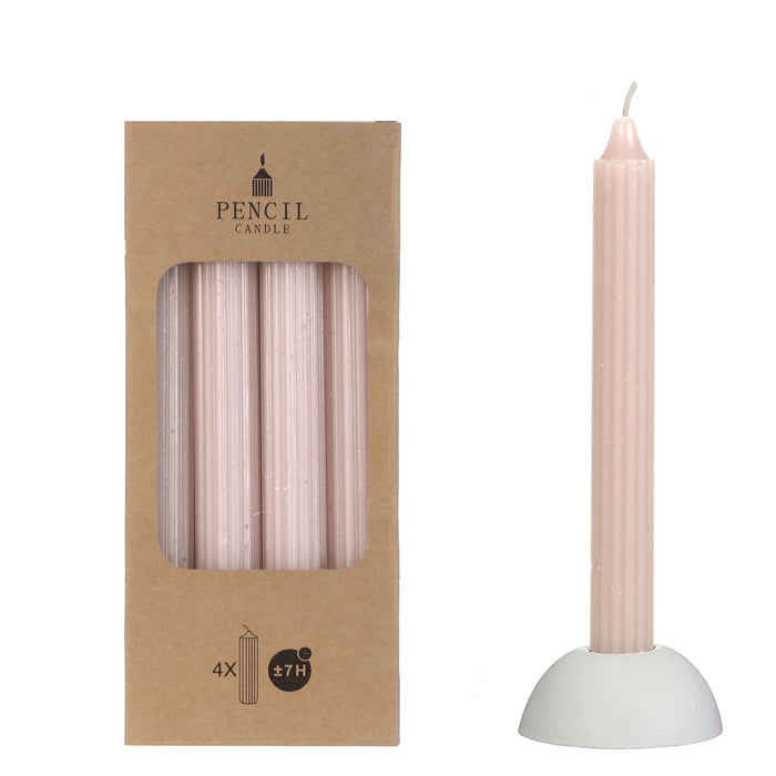 CANDLE PENCIL LIGHT PINK 20X2.2CM