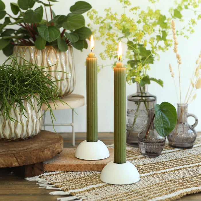 CANDLE HOLDER H3X7CM WHITE