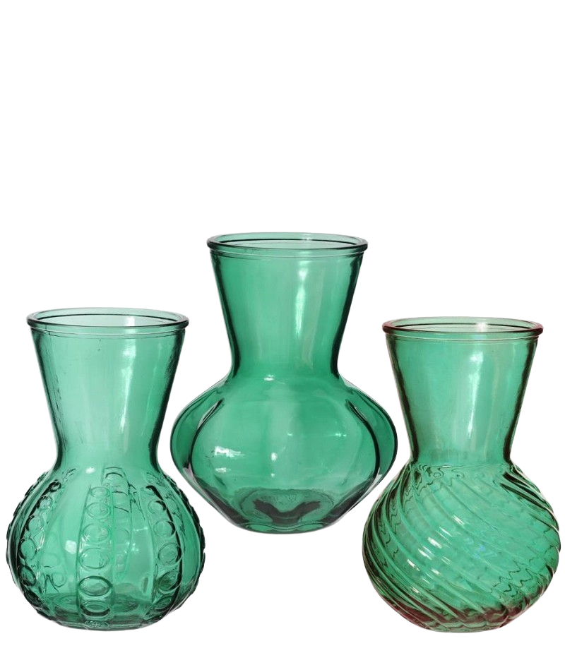 VASE KRISTAL H18X13CM SMARAGD