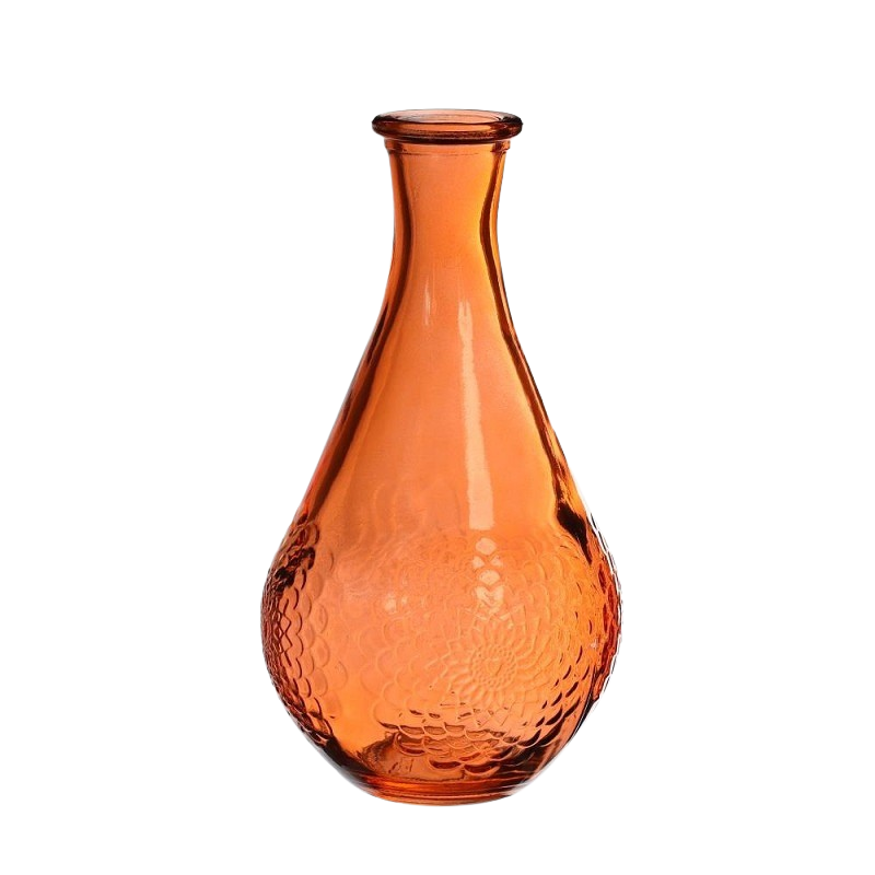 VASE DAHLIA H16X9CM ORANGE