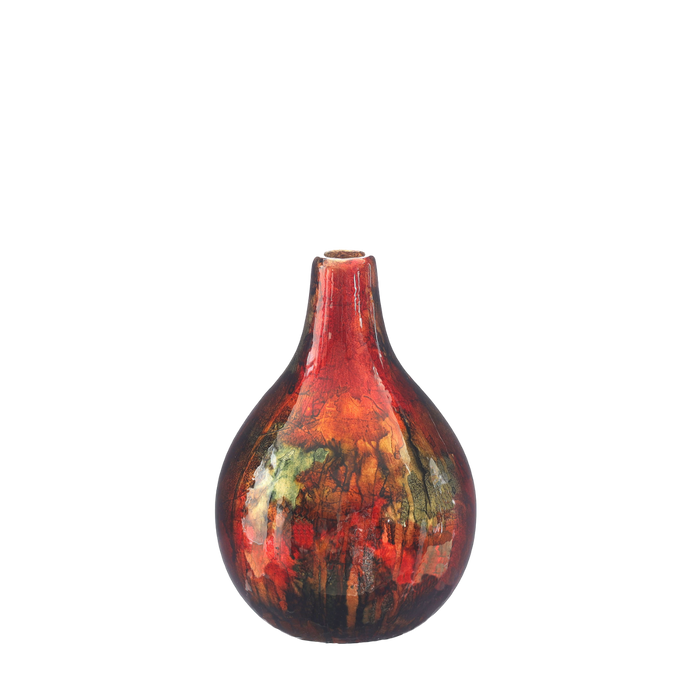 VASE 12XH18CM RUBY RED