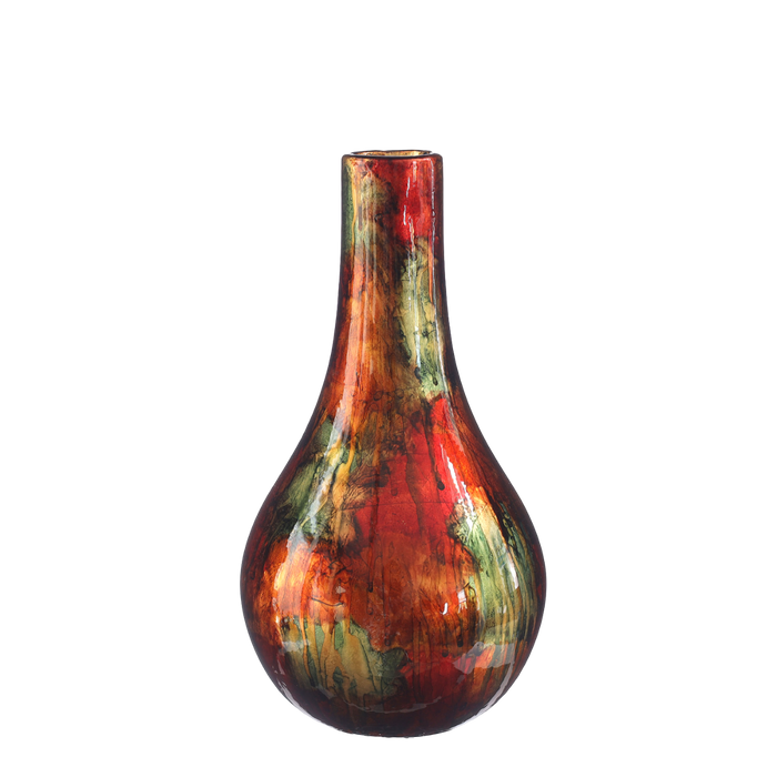 VASE 14XH26CM RUBY RED