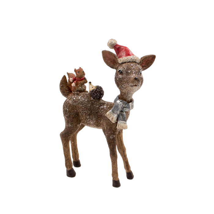 X-MAS STANDING DEER  11X5X16CM