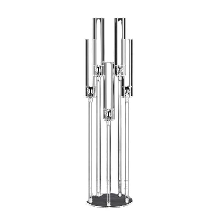 CANDLE STAND GLASS X5 HEADS