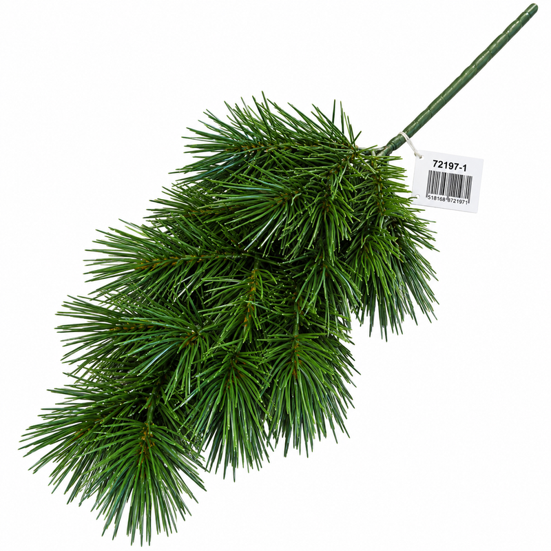 Green artificial pine spray