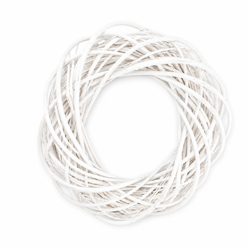Wreath White 35cm deventorycy