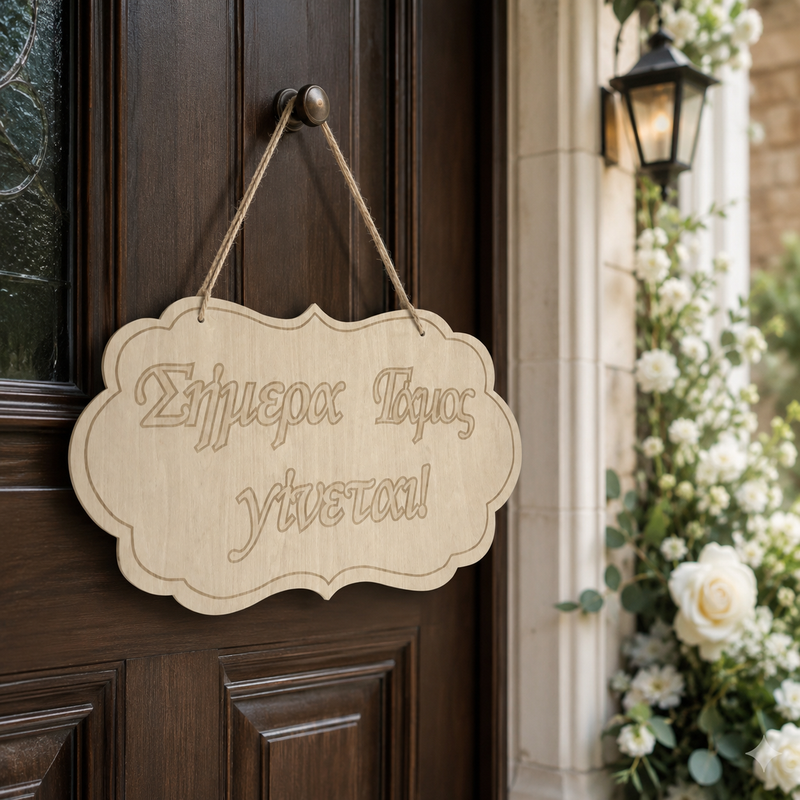 Wedding Day Wooden Label Wooderland
