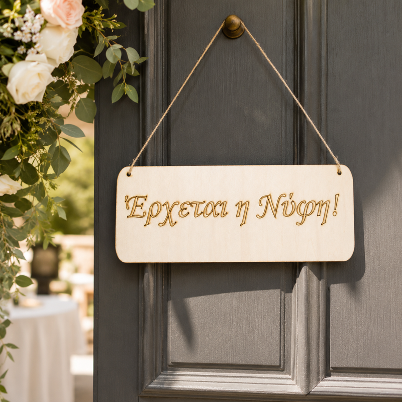 Bride is Coming Wooden Label Wooderland