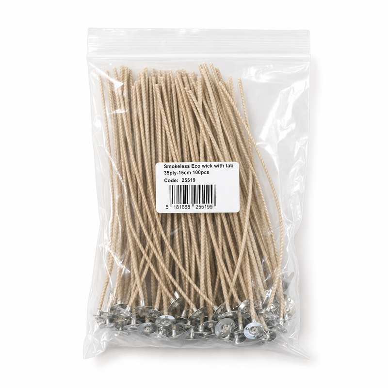 SMOKELESS ECO WICK WITHTAB 35PLY-15CM 100PCS Deventor