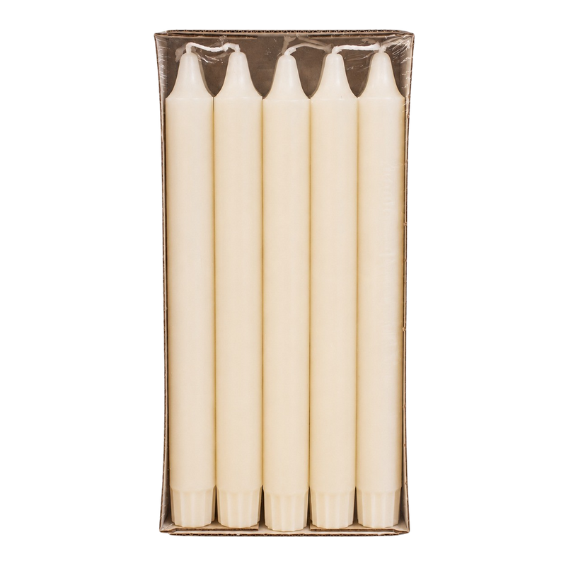 CANDLES STICK SAND BEIGE   2.3X24CM 8PCS 8H Deventor