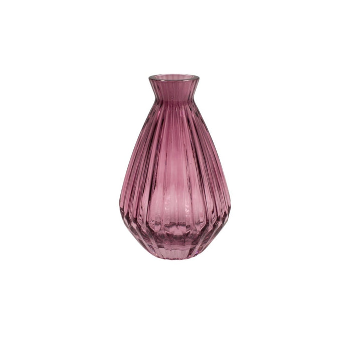 GLASS VASE PINK 15CM