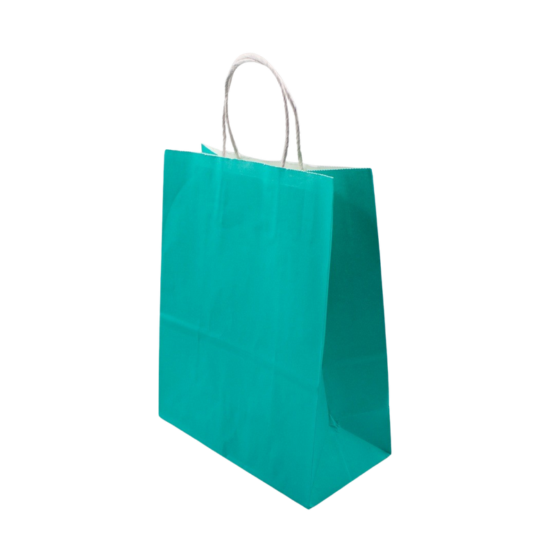 PAPER BAG 15X8X21CM TURQUOISE