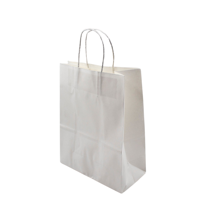 PAPER BAG 15X8X21CM WHITE