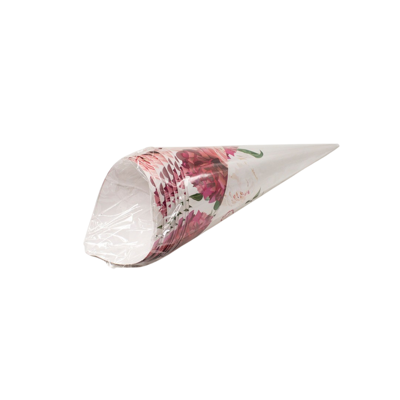 FLORAL PAPER CONES - 10pcs